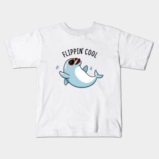 Flippin Cool Cute Dolphin Pun. Kids T-Shirt